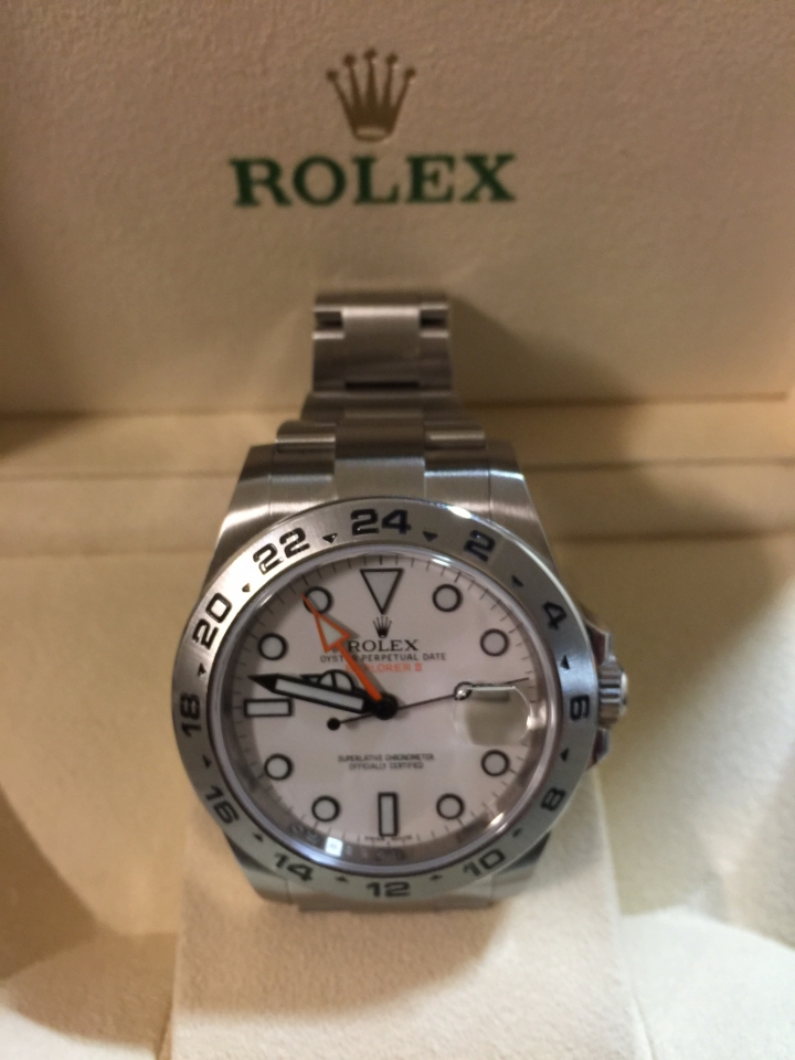 開箱ROLEX Explorer II 216570 大探險家二號腕錶-白/42mm，聽了大家説的直上勞，那就上勞一次看看