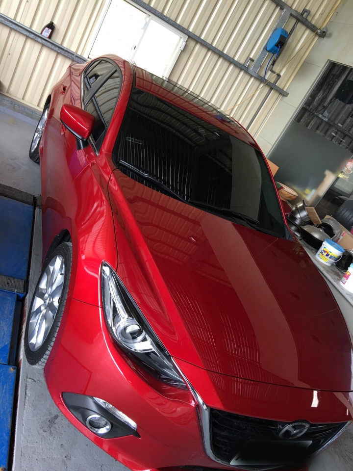 新馬三 All New Mazda 3 魂動紅重烤漆分享