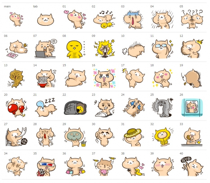 [創作]原創LINE貼圖-優格貓─日常生活貼