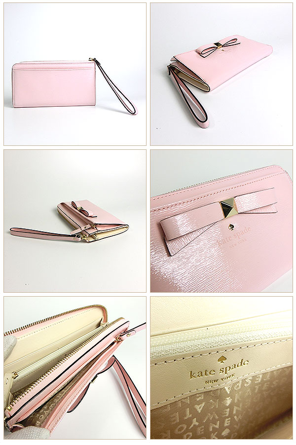 [開箱文] Kate Spade 蝴蝶結粉色手拿長夾