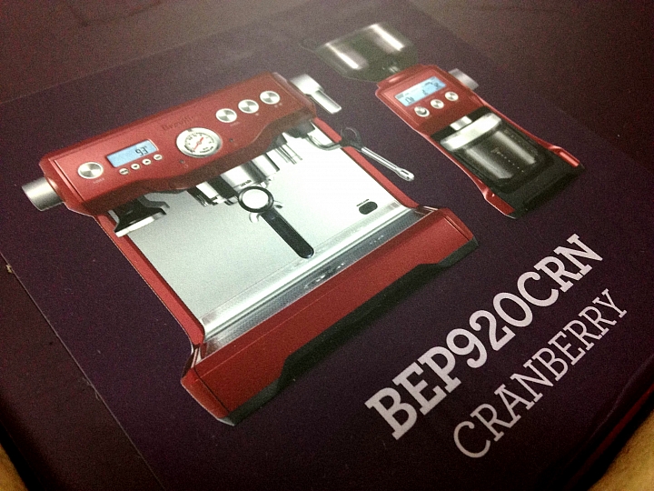 【開箱】澳洲直送BEP920CRN野莓紅 - Breville BES920XL + BCG820  220V強力電壓來襲