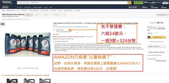 網拍的水貨機油真的是國外品質的水貨嗎?