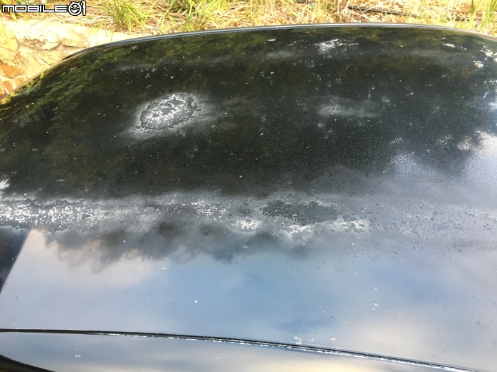 汽車車頂出現白白的一塊一塊