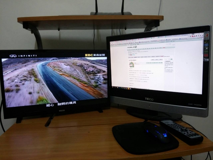 24吋電視+電腦螢幕...