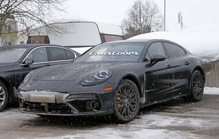 偽裝很少的 Panamera Mk2 清楚的外觀設計