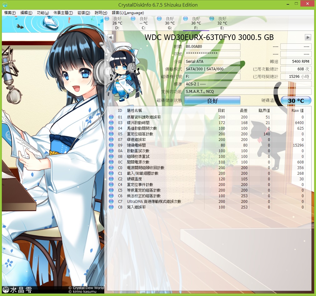 WD 監控碟SMART疑問
