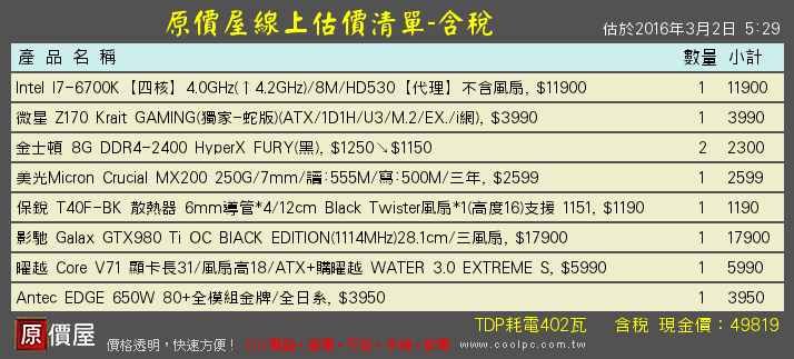新手組電腦 50K 有做功課 真心求健檢