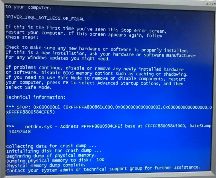 win7電腦灌了一些軟體(正版光碟)後無預警藍屏