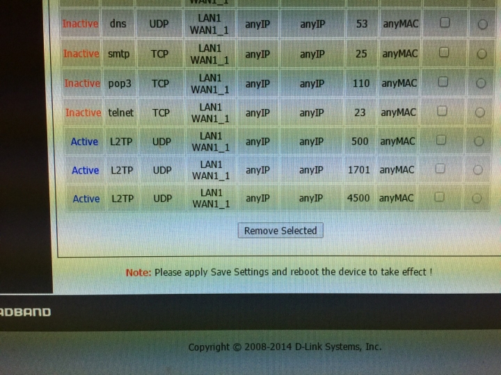 中華光世代 DSL-6740C 設定L2TP VPN問題