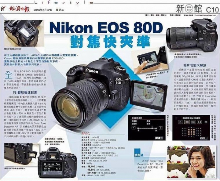 NIKON新機發表~快狠準!!   EOS 80D  ????!!!!