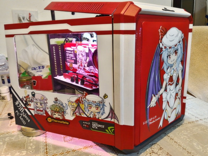 PC改裝X東方Project！紅魔彩繪痛PC主機完工>w<