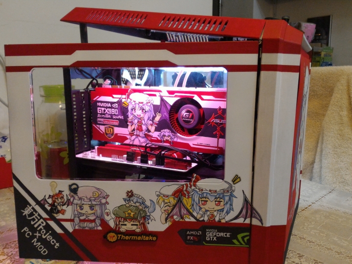 PC改裝X東方Project！紅魔彩繪痛PC主機完工>w<