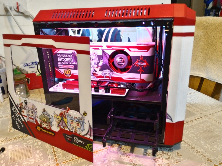 PC改裝X東方Project！紅魔彩繪痛PC主機完工>w<