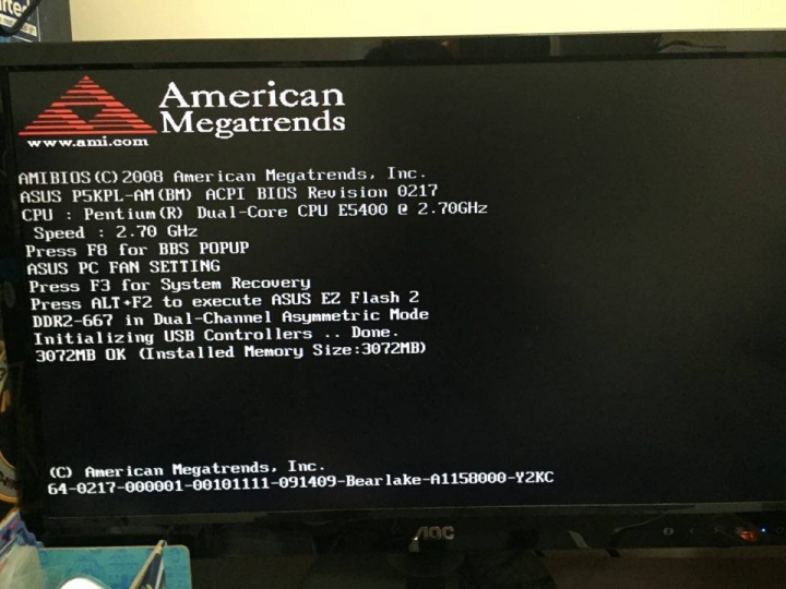 開機卡在主機板畫面,也無法進入bios...