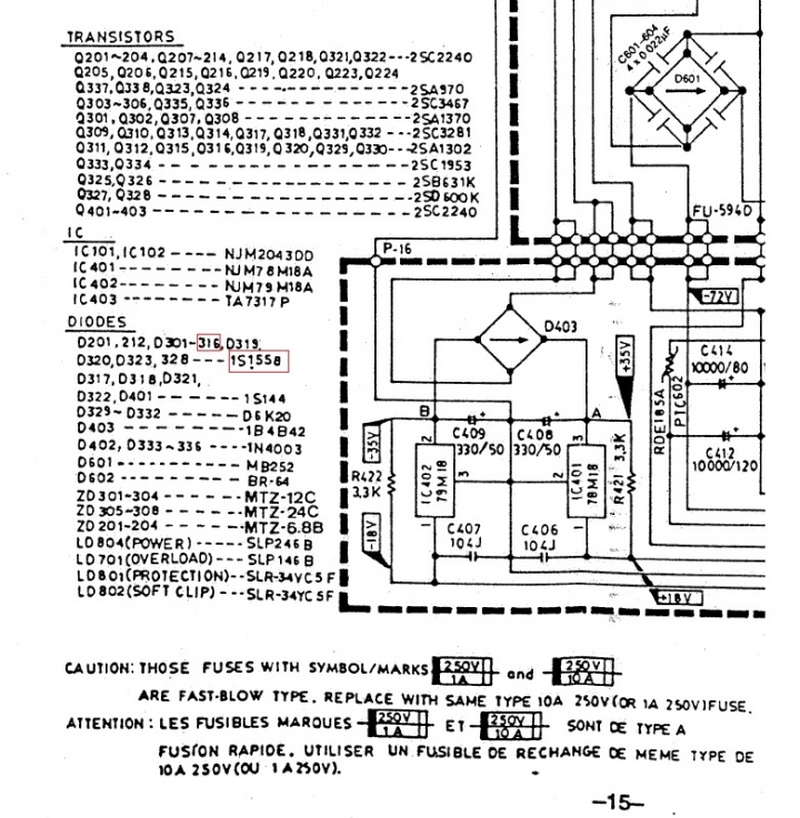 請問停產二極體1S1558的替代零件?(後級)