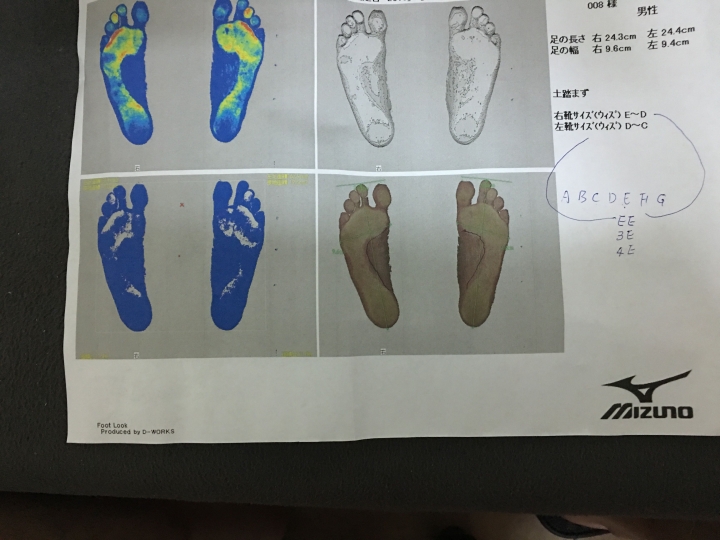 美津濃足測選鞋.....