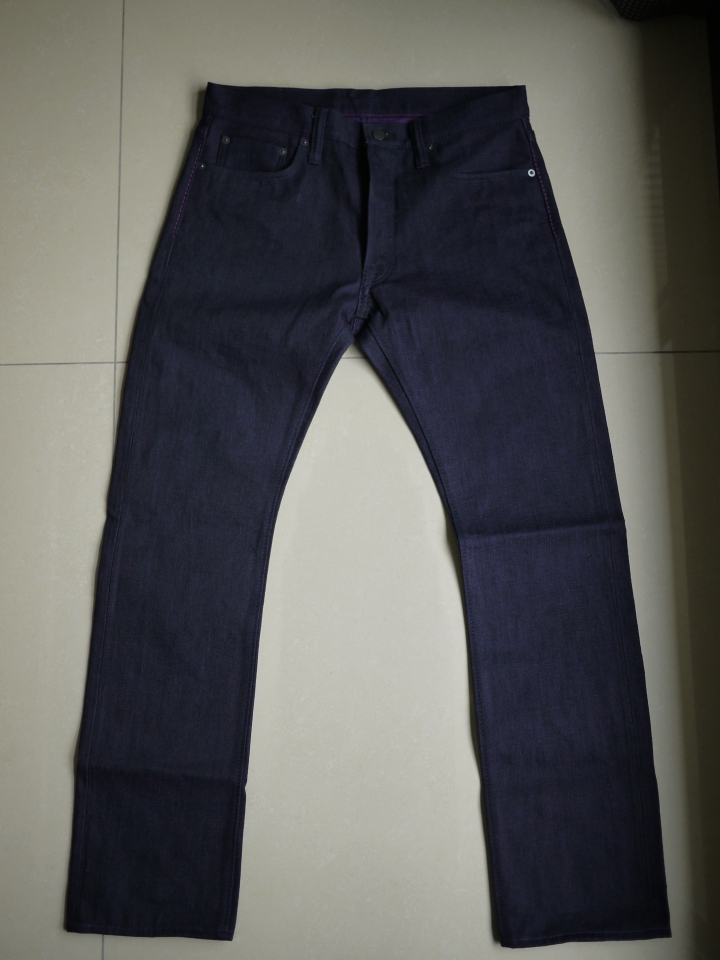 Pure Blue Japan P.B.J XX-014 PURPLE FACE -TAPERED SLIM 紫染