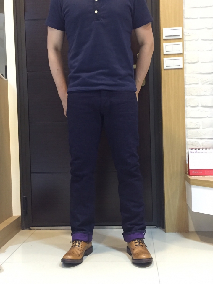 Pure Blue Japan P.B.J XX-014 PURPLE FACE -TAPERED SLIM 紫染