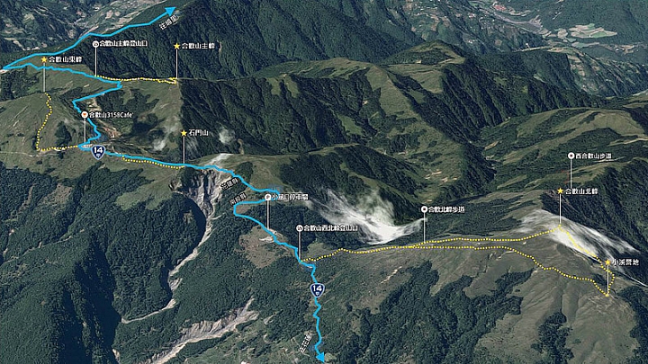 騎機車睡帳篷爬合歡山賞銀河