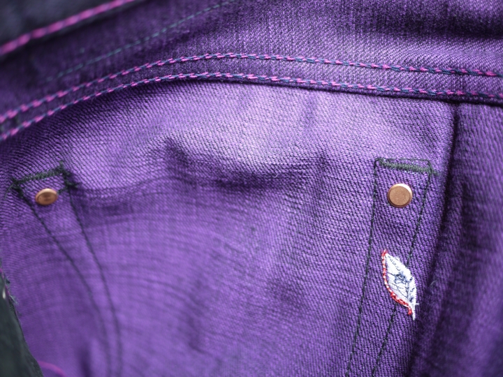 Pure Blue Japan P.B.J XX-014 PURPLE FACE -TAPERED SLIM 紫染