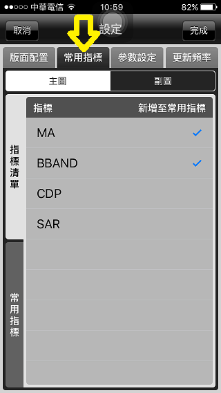 技術分析看法分享-APP設定
