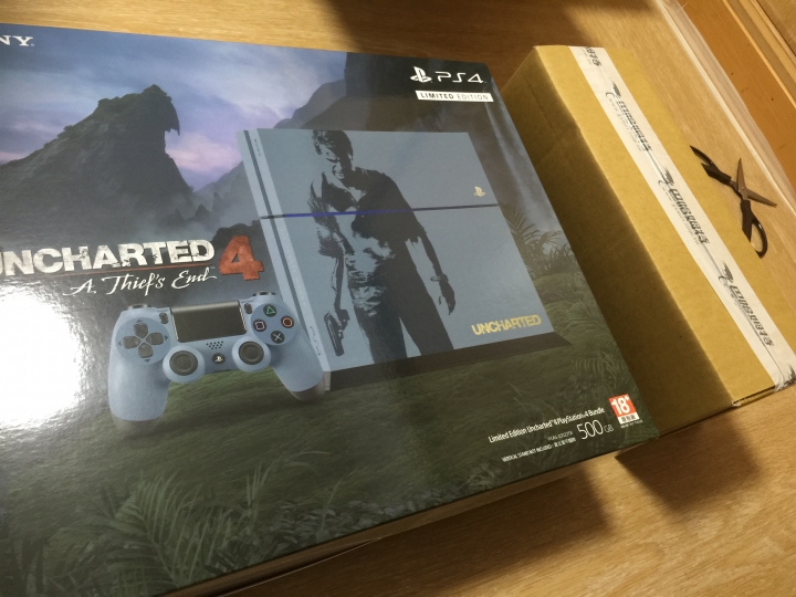 PS4 秘境探險 4：盜賊末路 同捆機開箱暨容量升級手把改造蘑菇頭~!
