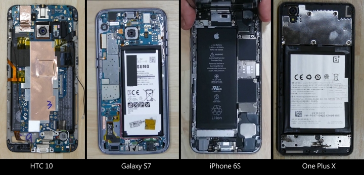HTC 10 拆解影片 , 濃厚的HTC設計風格