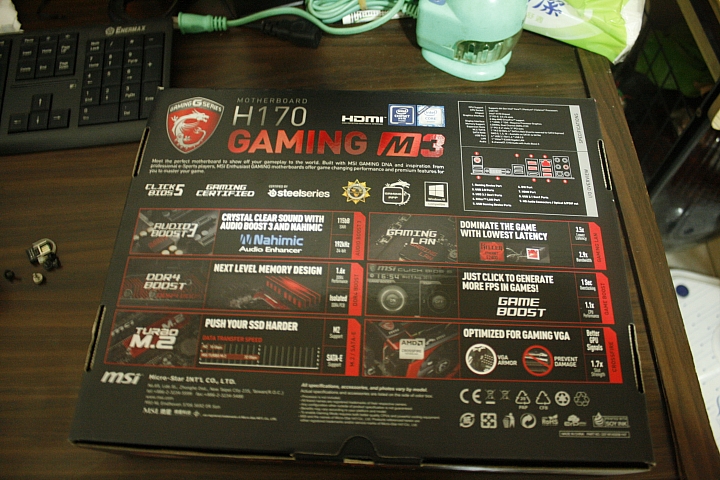 Intel I5-6400 + H170 GAMING M3 + HyperX FURY DDR4-2400 8G 半新電腦  開箱