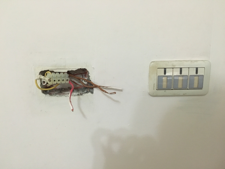 請問高手能從相片看出哪兩條線可以接出110V嗎？