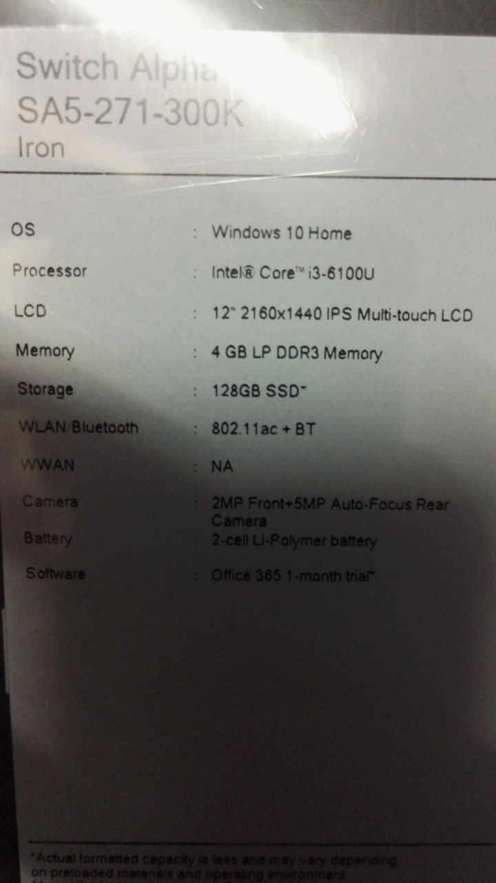 Acer Switch Alpha 12開箱（多圖慎入）