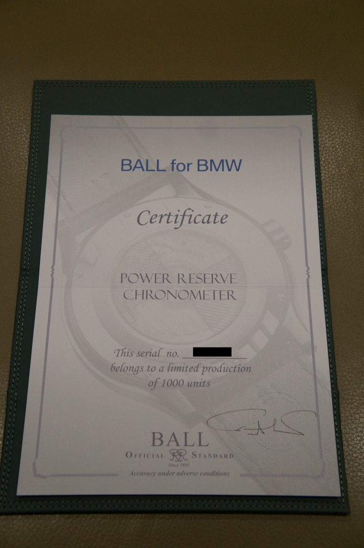 [開箱]BALL for BMW Power Reserve Chronometer 寶馬100週年紀念錶
