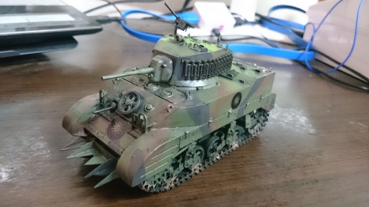 Tamiya 1/35 M5A1國軍三色迷彩版