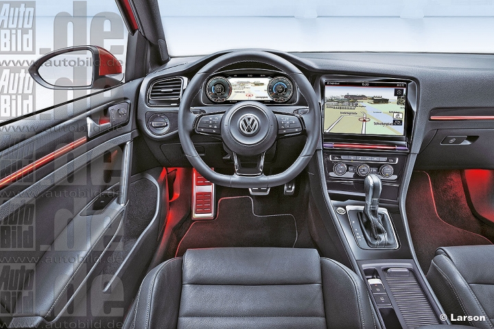 Golf VII 即將小改款將有數位儀表
