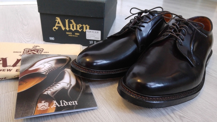 Alden Plain Toe Blucher #990 Shell Cordoven