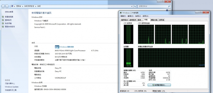 求助 安裝AMD FX-9590 後還是四核