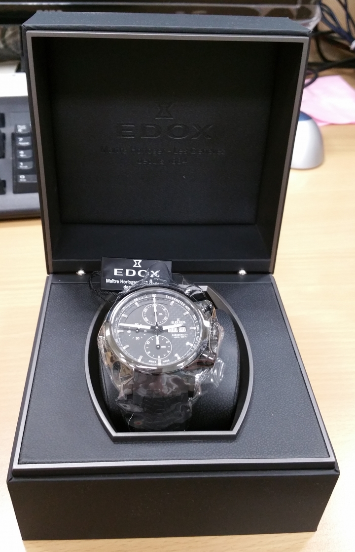 開門撿箱子 : EDOX  CHRONORALLY  BLACK