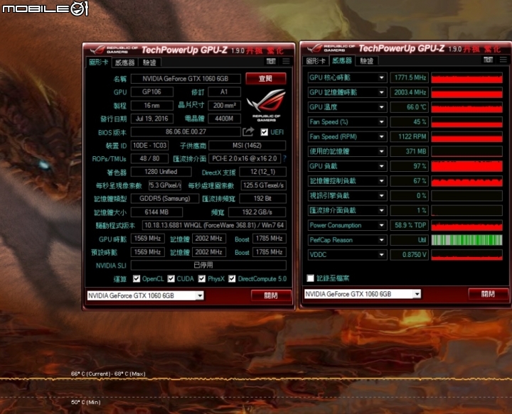 中階新血卡 微星 GTX1060 GAMING X 6GD5顯示卡