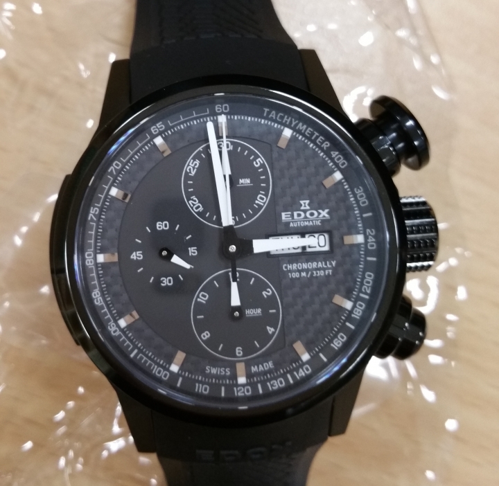 開門撿箱子 : EDOX  CHRONORALLY  BLACK