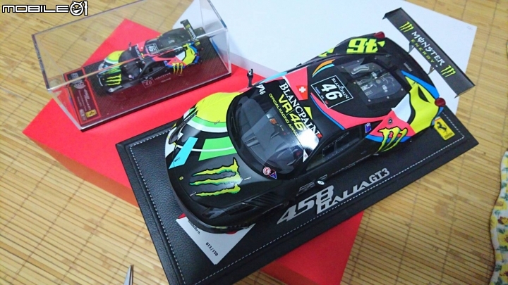 Minichamps 1:8 安全帽  和 BBR F458 GT3 1:18 / 1:43  Valentino Rossi 分享