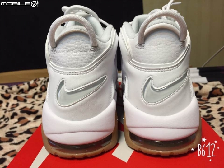 =天下第二=NIKE AIR MORE UPTEMPO White Gum 全白膠底開箱