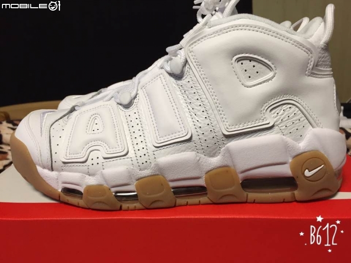 =天下第二=NIKE AIR MORE UPTEMPO White Gum 全白膠底開箱