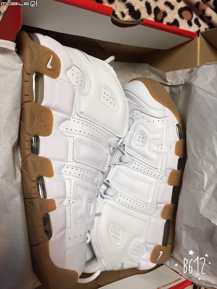 =天下第二=NIKE AIR MORE UPTEMPO White Gum 全白膠底開箱