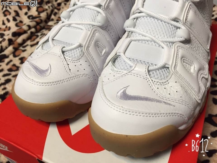=天下第二=NIKE AIR MORE UPTEMPO White Gum 全白膠底開箱