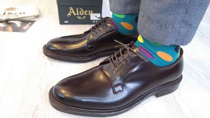 Alden Plain Toe Blucher #990 Shell Cordoven