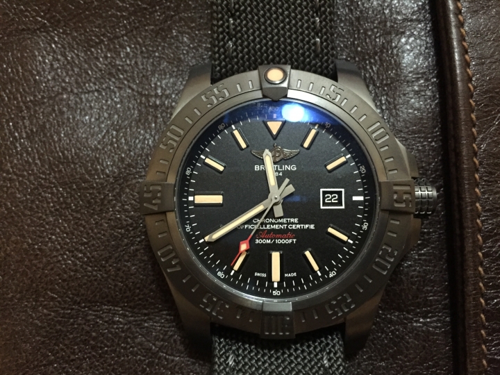 ［開箱+黑鋼折疊扣+膠帶］BREITLING AVENGER BLACKBIRD