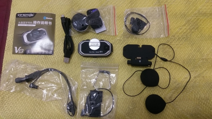 VIMOTO V8安全帽藍芽耳機 開箱
