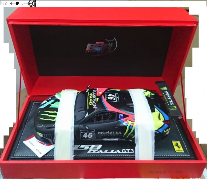 Minichamps 1:8 安全帽  和 BBR F458 GT3 1:18 / 1:43  Valentino Rossi 分享