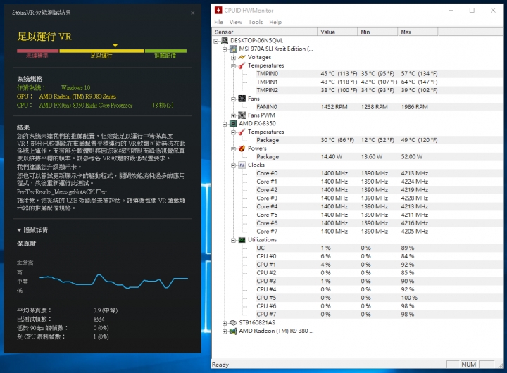 FX8350 八核心真的比較好!VR也可以呦