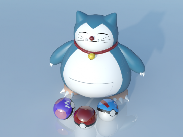 AutoCAD 3D 寶可夢 卡比獸