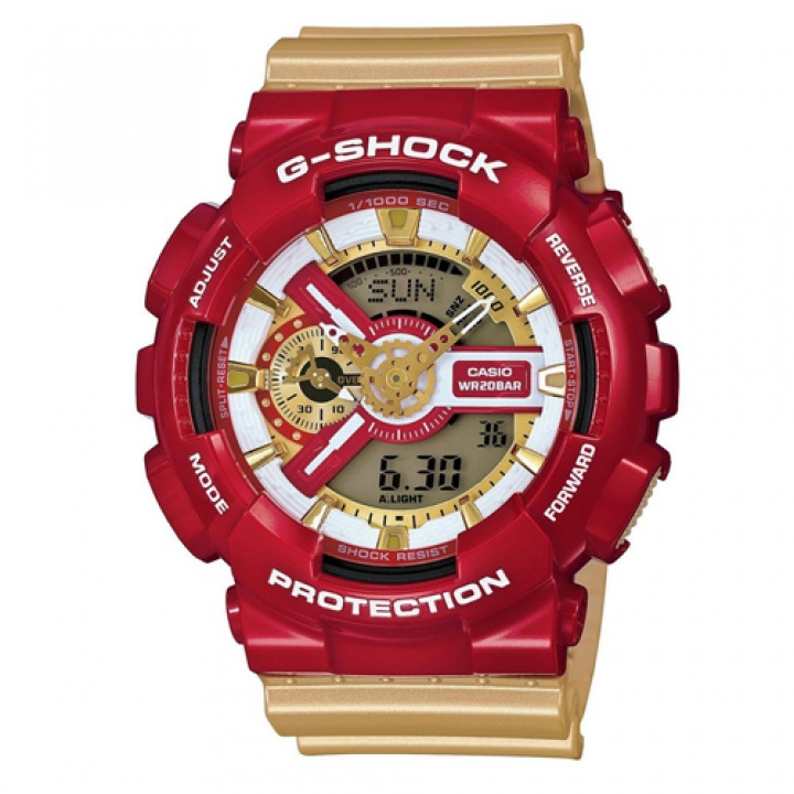 G-SHOCK鋼鐵人配色雙顯錶(GA-110CS-4A)簡易開箱